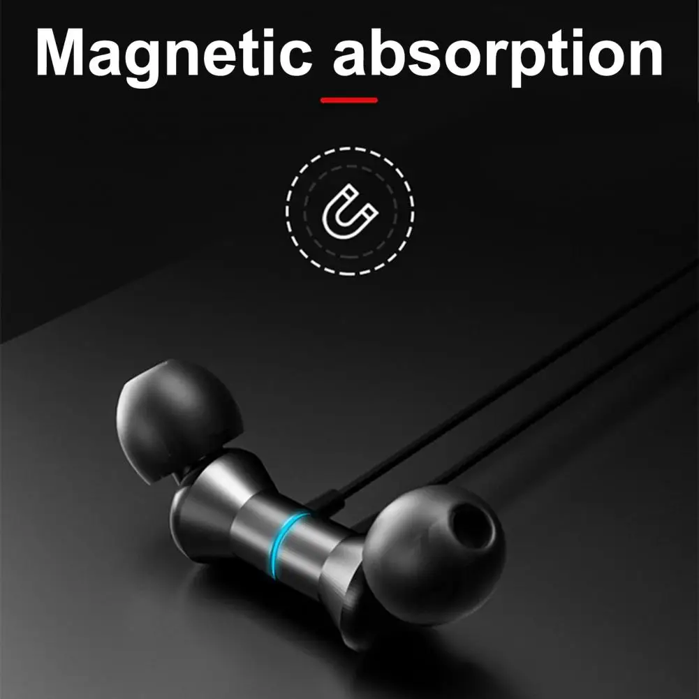 Fashionable Stable Transmission IPX5 Waterproof Bluetooth-compatible5.0 Sports In-ear Neckband Earphone Phone Accessories