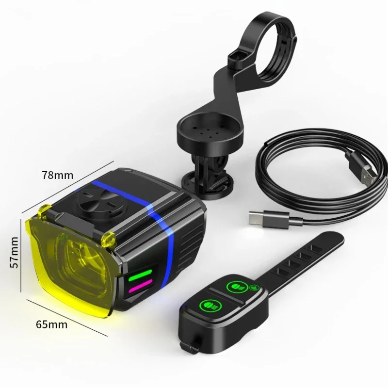 

Велосипедный фонарь 1100 люмен с беспроводным пультом ДУ, USB-зарядкой, аккумулятором 4000 мАч и индикатором заряда