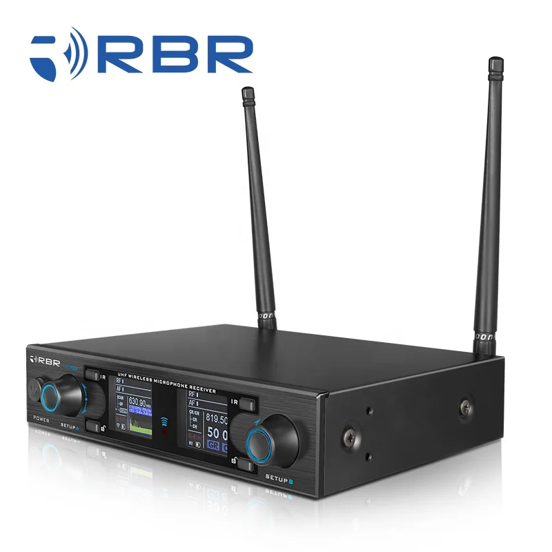 Professional RBR D733 Dynamic Digital UHF Wireless Microphone System Rechargeable Handheld Design for Performance Karaoke Church