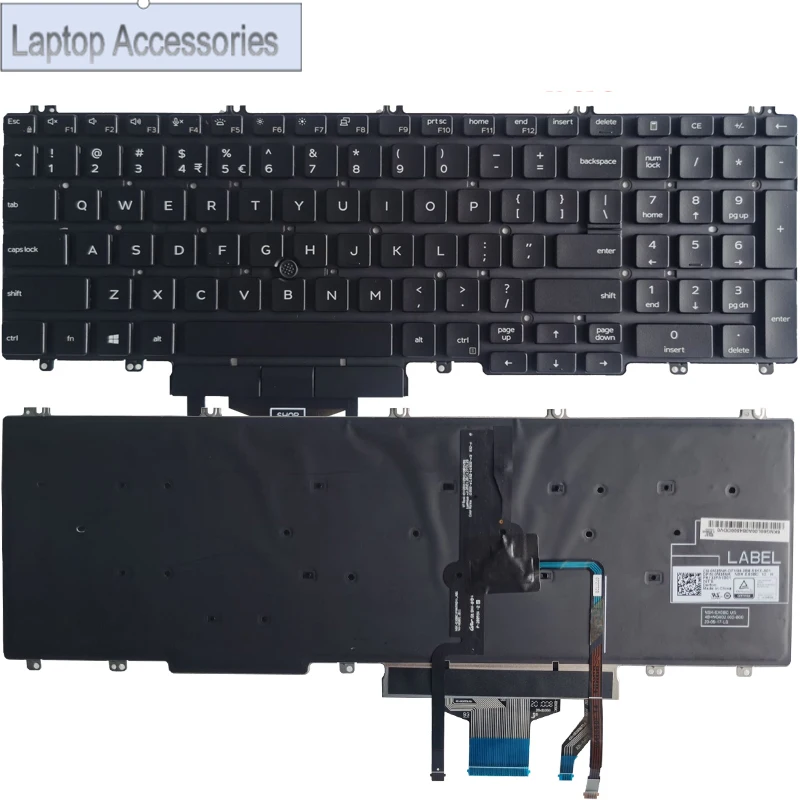 

Новая французская/американская/испанская клавиатура для Dell Precision 3500 3501 3540 3541 Latitude 5500 5501 5510 5511 0M25NK 0XPYPV с подсветкой
