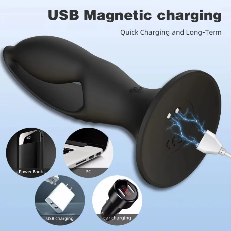 Masażer prostaty dla mężczyzn, masturbator waginalny, wibrator analny, bezprzewodowy zabawka erotyczna do wkładania, unisex, odpowiedni dla osób gejów