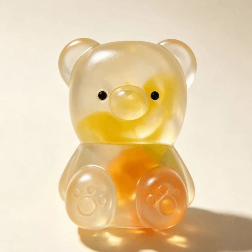 Soothing Play Slow Rebound Little Bear Squeeze Colorful Gel Filled Bear Fidget Polar Light Maltose Filling Slow Rising Adults