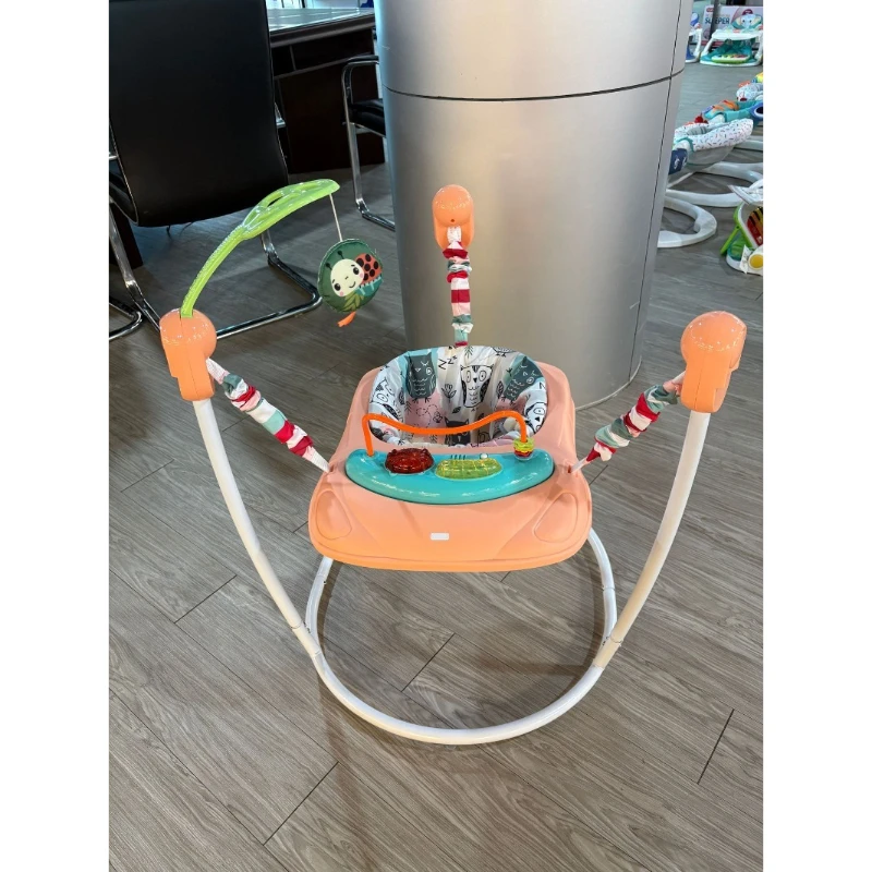 Baby Bouncer Swing Chair Electric Music Rocking Horse Toddler Soothing Seat Adjustable Backrest Toy Swing with Hanging Toys