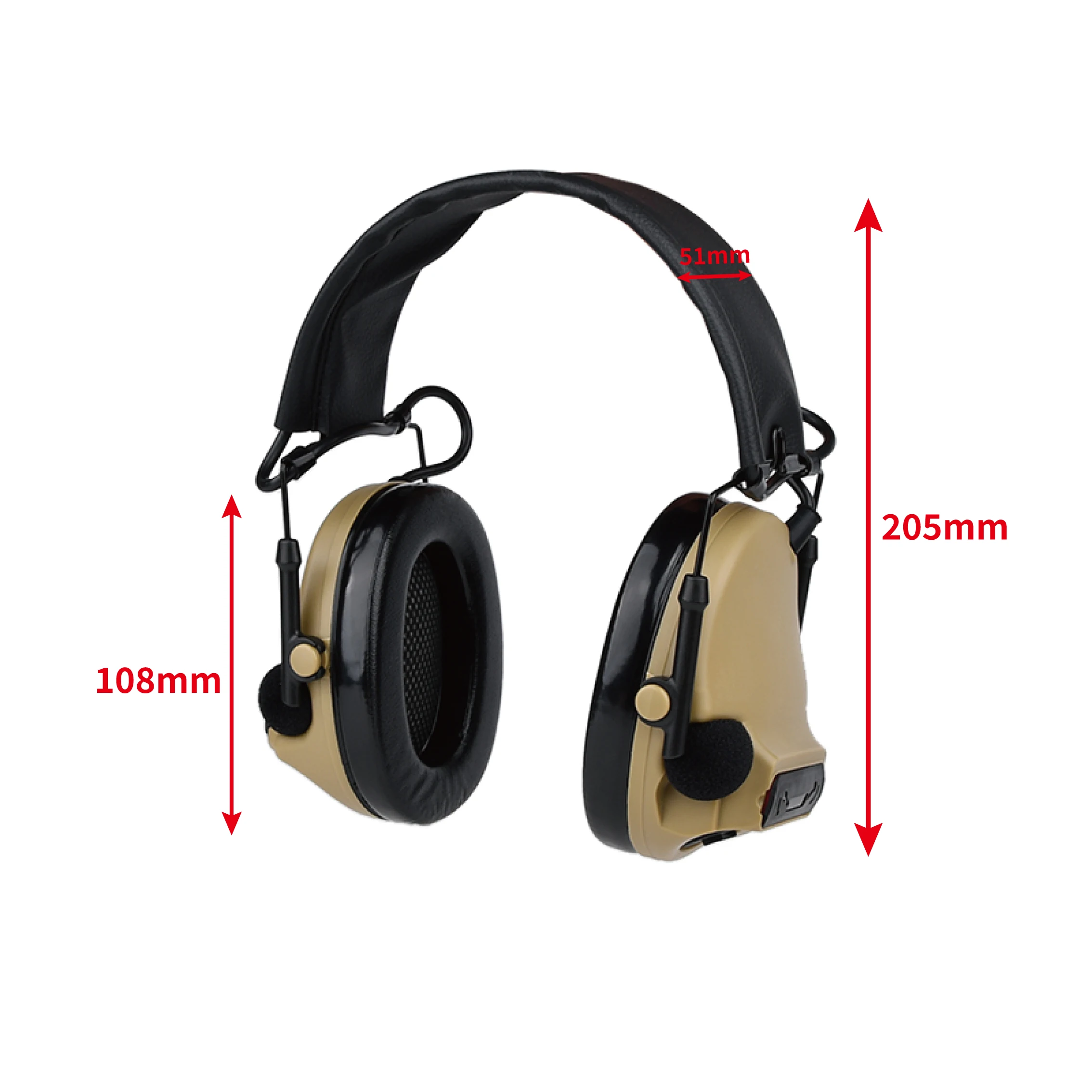 WADSN III Tactical Headset  Active Pickup Noise Canceling Hearing Protection Airsoft Outdoor Hunting Communication