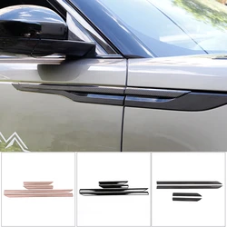 ABS Carbon Fiber Style 4pcs Car Door Side Fender Strip Cover Trim Sticker for Land Rover Range Rover Velar 2017-2020 Accessories
