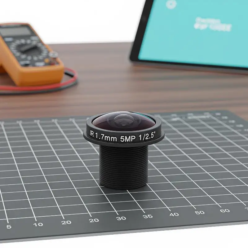 1.7mm F2.0 Fisheye Security Lens 5MP HD 180 Degree Ultra Wide Angle 1/2.5