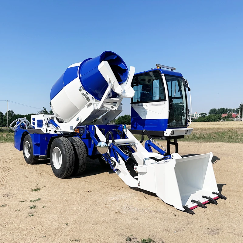 Mobile Concrete Mixer Truck 1.2 Cubic Meter, Self-Loading & Self-Feeding System