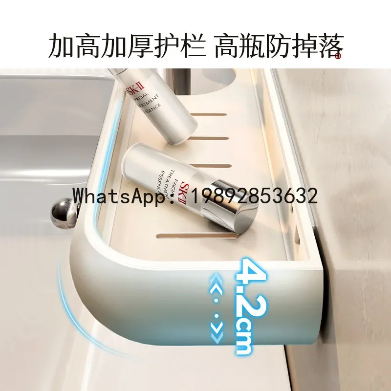 b2 bathroom washbasin, mirror, faucet, storage rack, aluminum alloy bathroom, toilet, washbasin, no drilling required