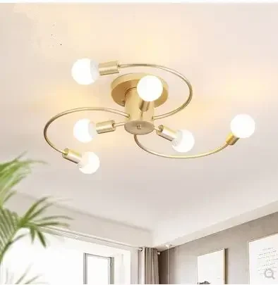 Simple modern creative personality Nordic bedroom lamp living room dining room study ceiling lamp art