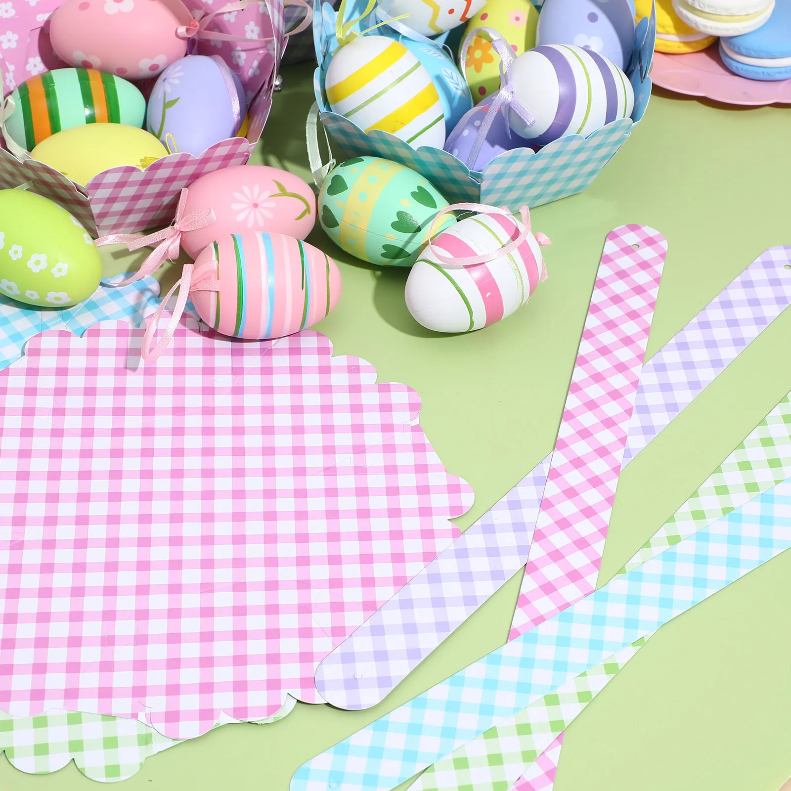 12 Pcs Egg Storage Baskets Small Easter Assorted Color Empty Cute Bunny for Portable DIY
