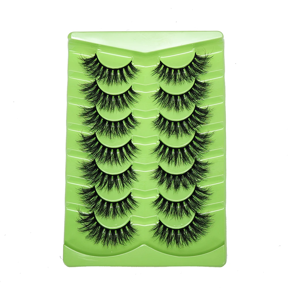 7 Paar Pluizige Wimpers Dikke Wimpers Strips Ronde Lange Dikke Nep Wimpers Russische D Curl Strips Wimpers