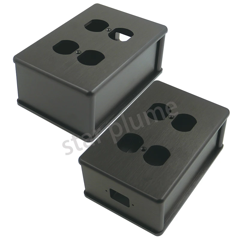 All-Aluminum Power Amplifier Case, Hifi Fever Audio Acessórios, Power Filter Chassis, DIY Box, 126x95x187mm