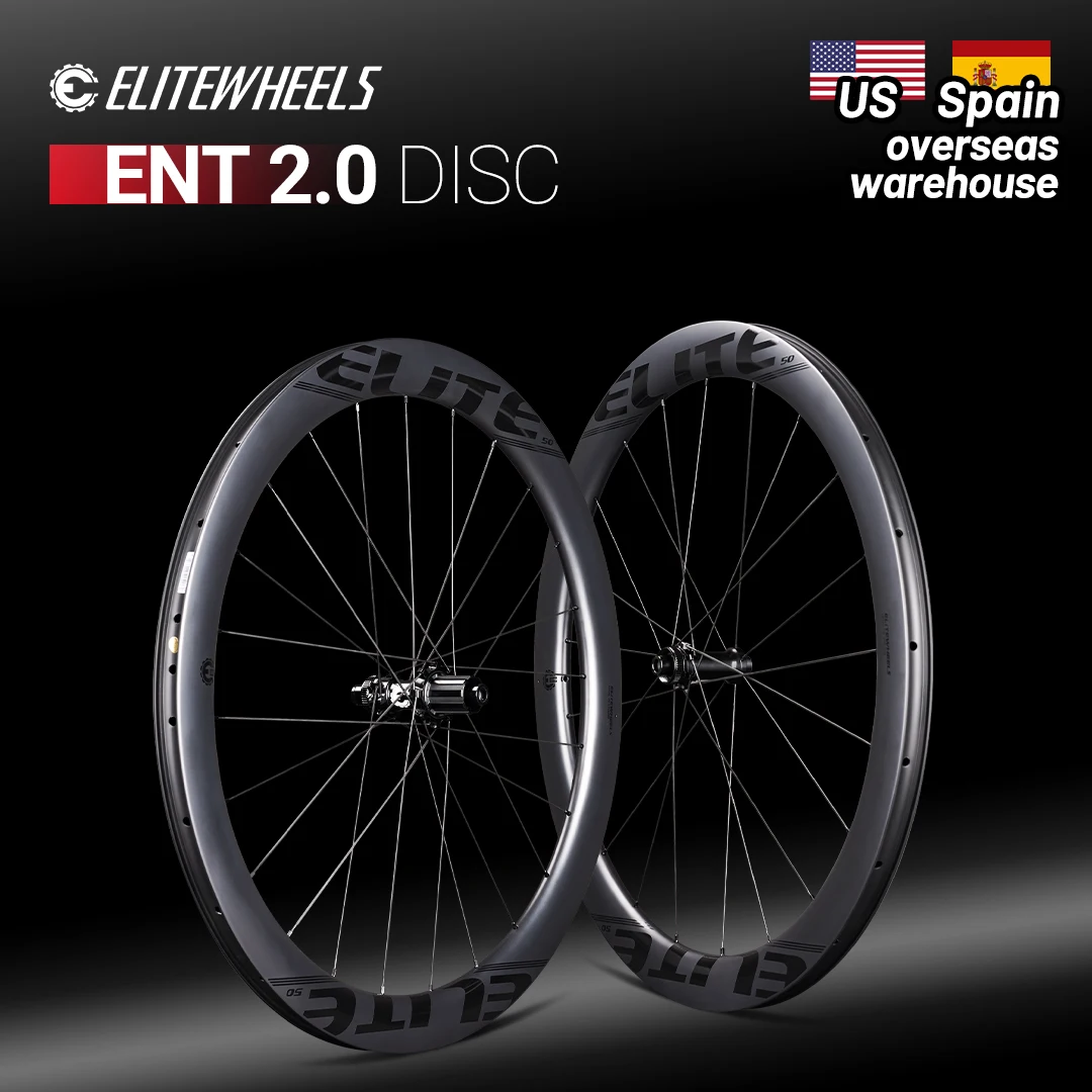 

ELITEWHEELS Carbon Wheels ENT 2.0 Disc Brake 700c Carbon Rim Center Lock Road Bike Wheelset UCI Quality For Spain And US