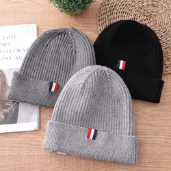 TB Hat 2023 Women's Hat Warm Knitted Hat Men's Hat Autumn and Winter Fashion Hat Cashmere Hat Wool Hat Couple Hat