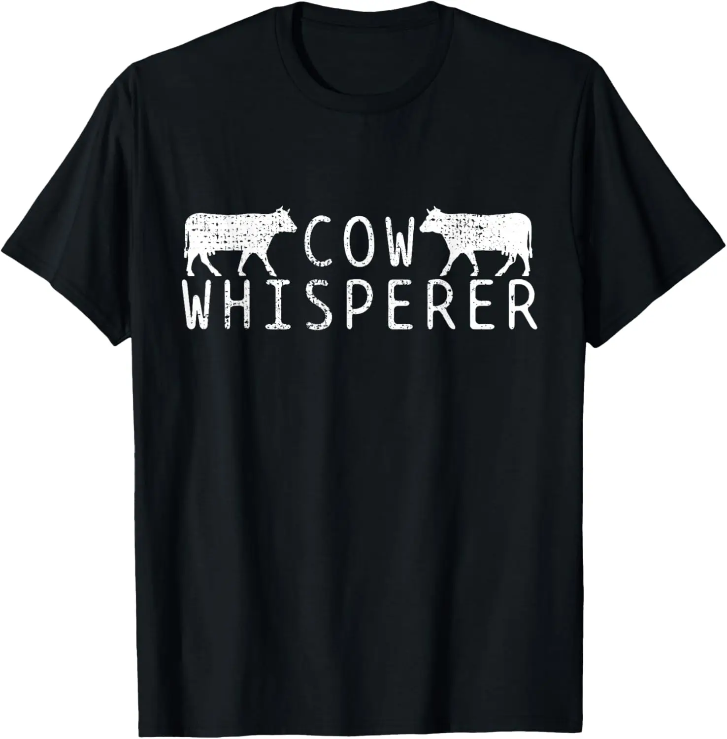 Farmer Cow Whisperer Vintage T-Shirt 100% Cotton Trendy Y2K Short-Sleeve Tee – Soft, Quick-Drying, All Occasion Casual  Suitable For Concert Party Hanging Out Sightseeing Trip