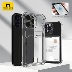 Transparent Card Bag Phone Case For iPhone 15 14 13 12 11 Pro Max Plus Mini Clear Silicone Soft TPU Shockproof Back Wallet Cover