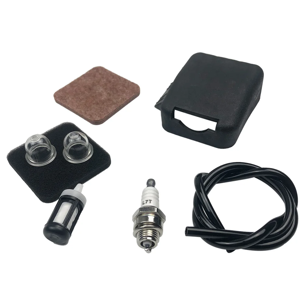 Conjunto Motosserra ar Combustível Filtro e Cobrir Linha Kit Fit para Stihl Fs85 Bg75 Fs80 Fc85 41371410500 com Primer Lâmpada Vela de Ignição Peças