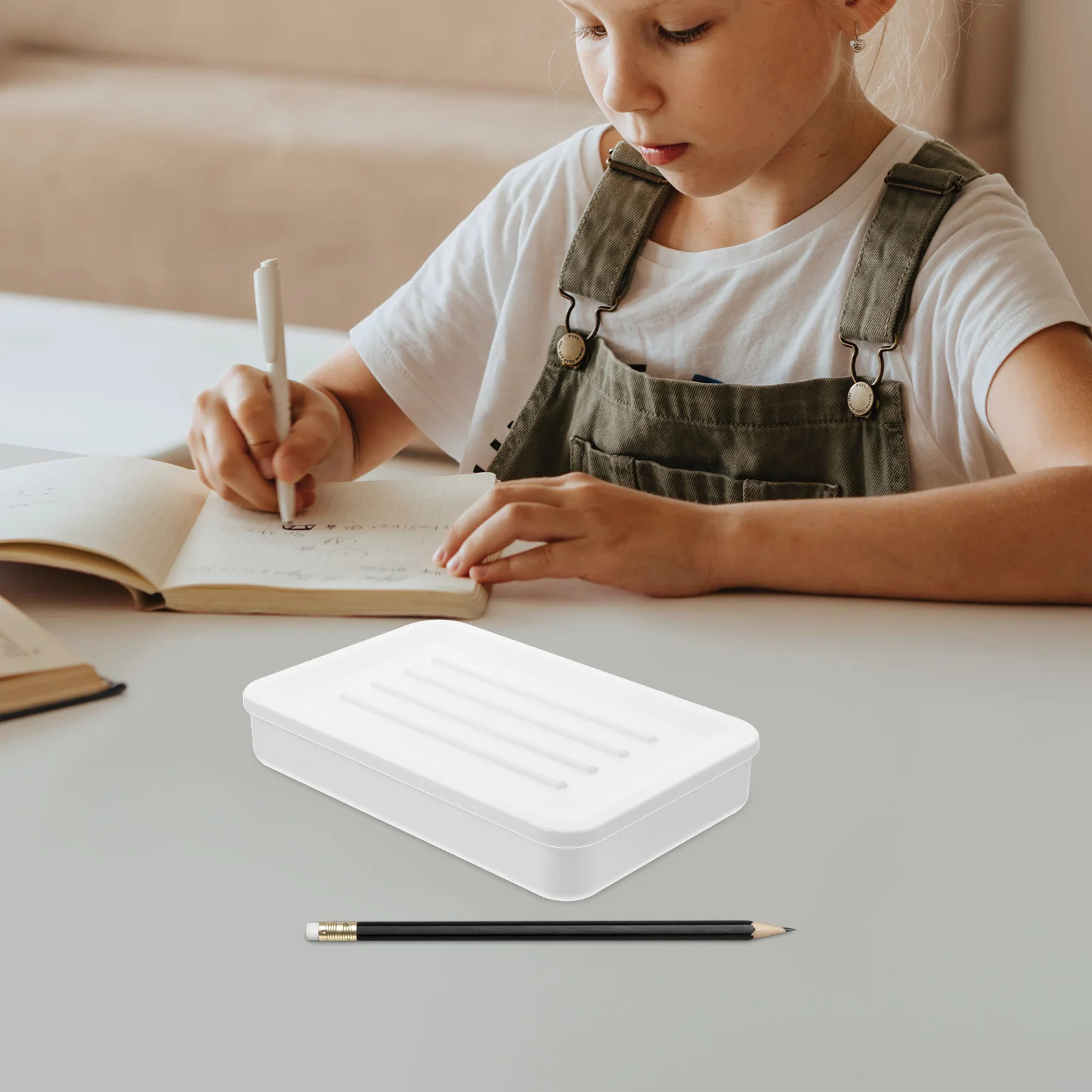 Scatola per matite multifunzione di grande capacità, custodia per penne in plastica durevole, organizer per forniture per ufficio scolastico