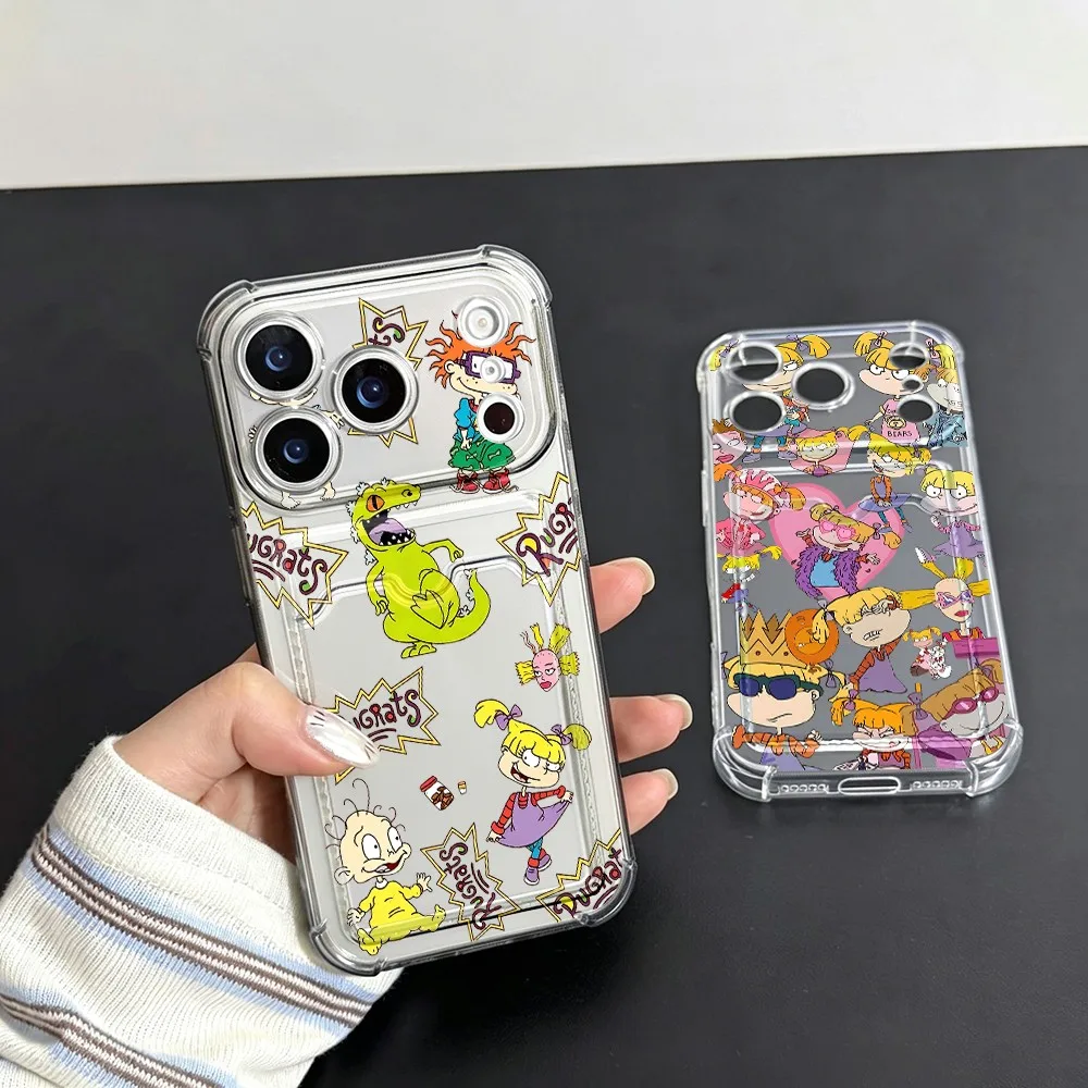 Cartoon R-Rugrats Card Hold Case Samsung Galaxy A17 A07 A56 A36 A26 A55 A35 A06 A05 A24 A14 A54 A15 A05S A25 A34 A23 5G Cover