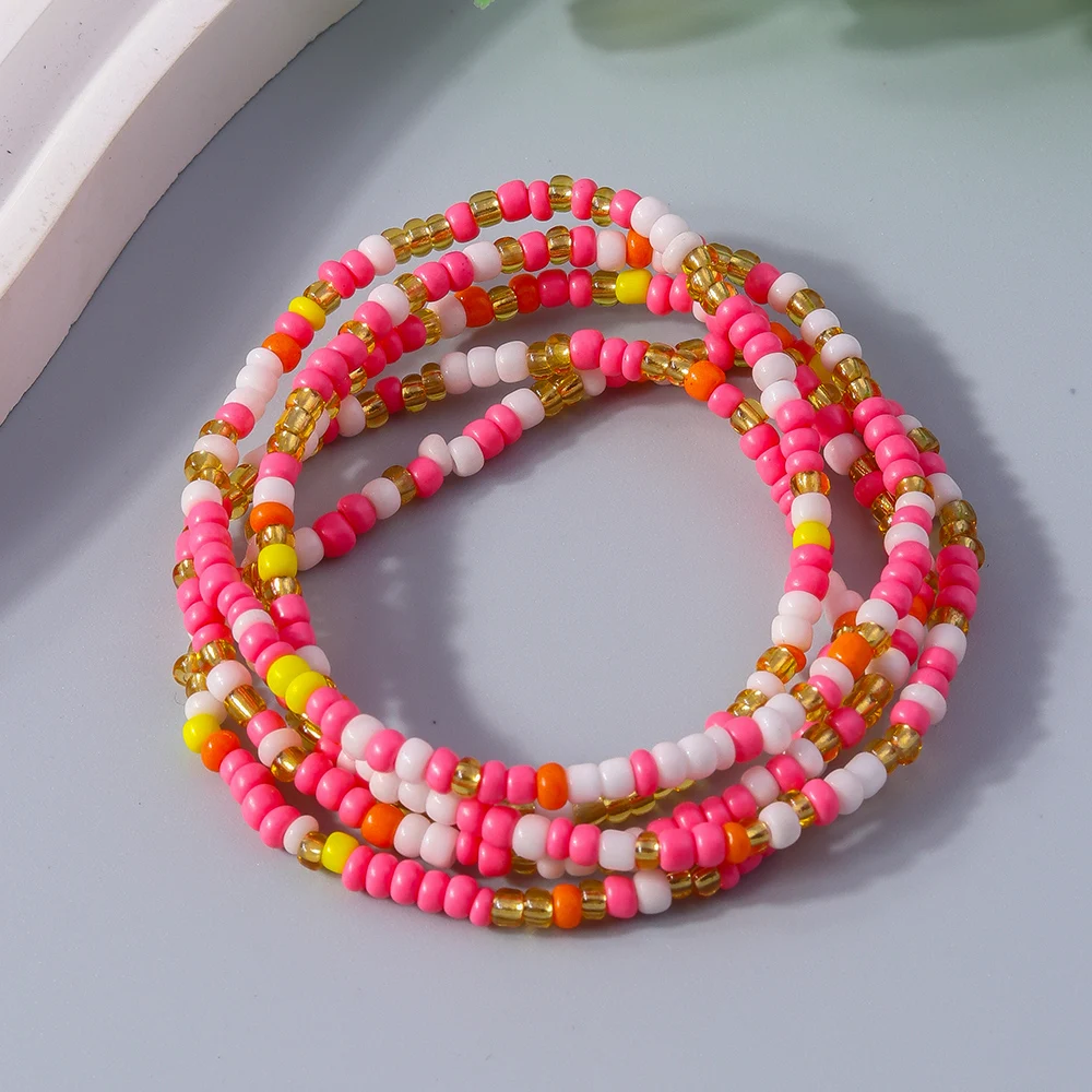 Aihua Böhmisches Handgefertigtes Perlenarmband für Frauen, Sommerliches Mehrschichtiges Buntes Perlenkettenarmband, Mädchen Boho Schmuck Großhandel – Detail 15