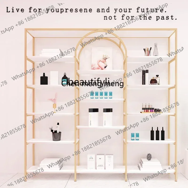 Beauty Salon Nail Salon Display Cabinet Multi-layer Cosmetics Skin Care Product Display Rack