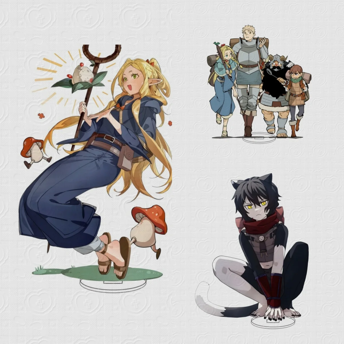 

Anime Dungeon Meshi 15CM Acrylic Stand Model Cosplay Characters Ornament Accessories Good Christmas Gifts