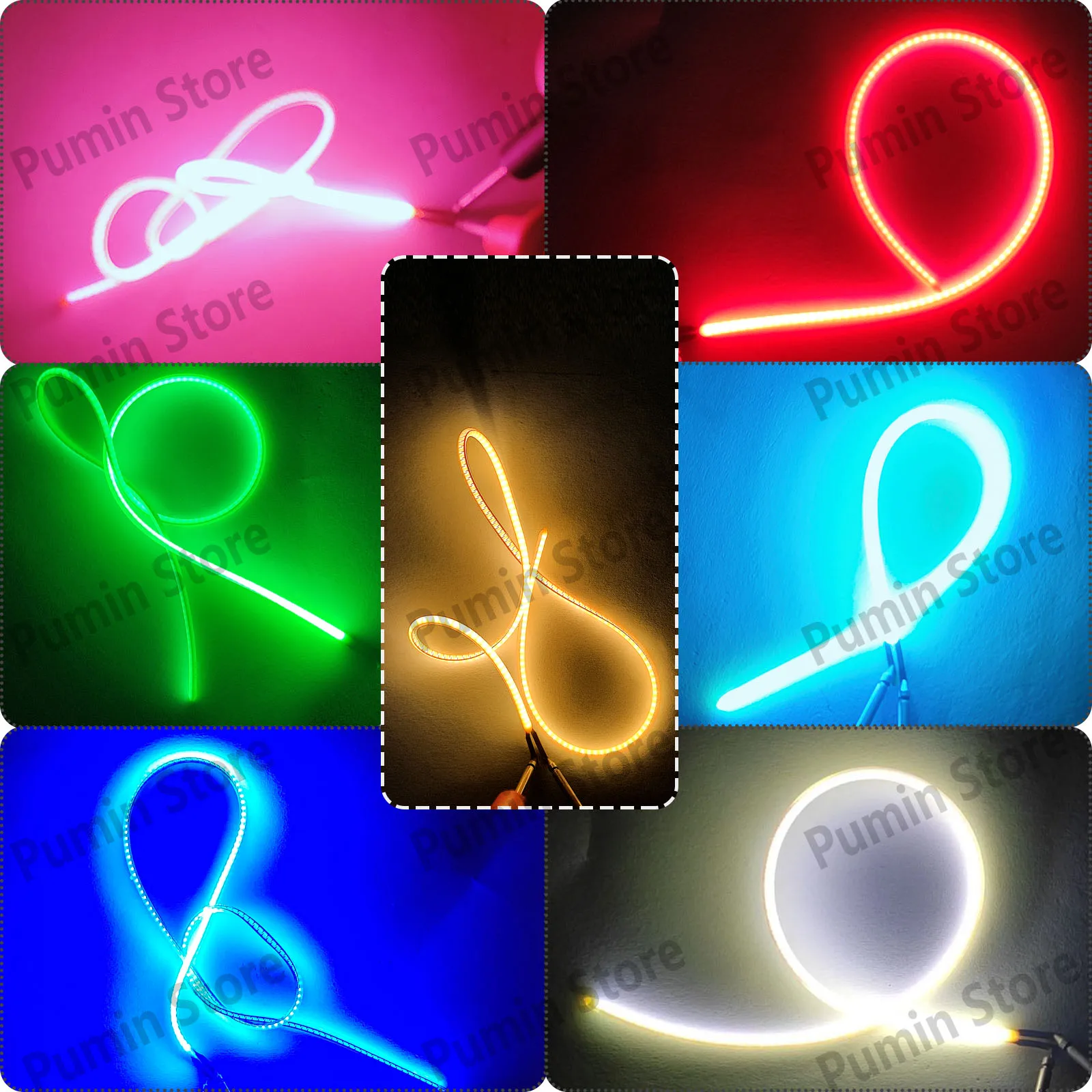 خيوط LED 3 فولت 1800 كيلو/2200 كيلو/2700 كيلو/أبيض/أحمر/أخضر/أزرق يمكن قطعها بحرية خيوط مرنة جذابة مغناطيسية لمبة إضاءة ذاتية الصنع #3