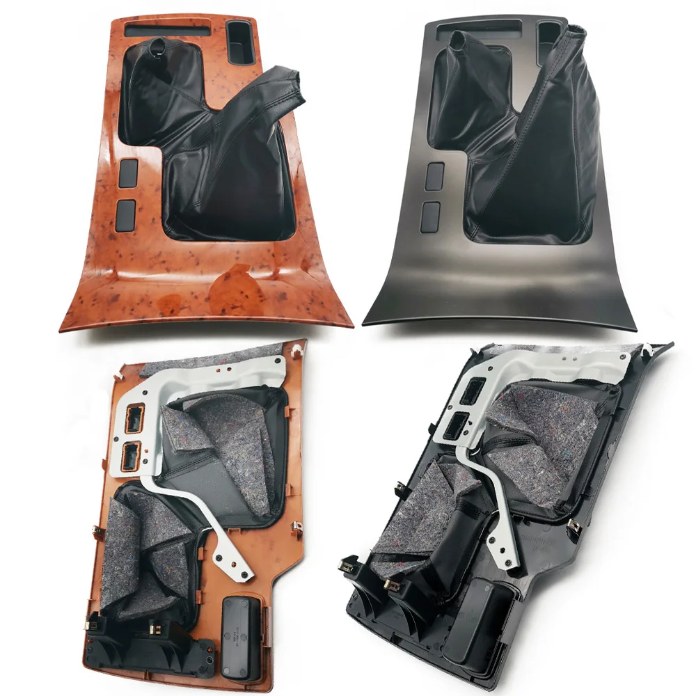 Fit For Toyota Land Cruiser FJ100 LC100 Car Center Console Wooden Gear Shifter Panel Accessories 58804-60111 Black/Peach