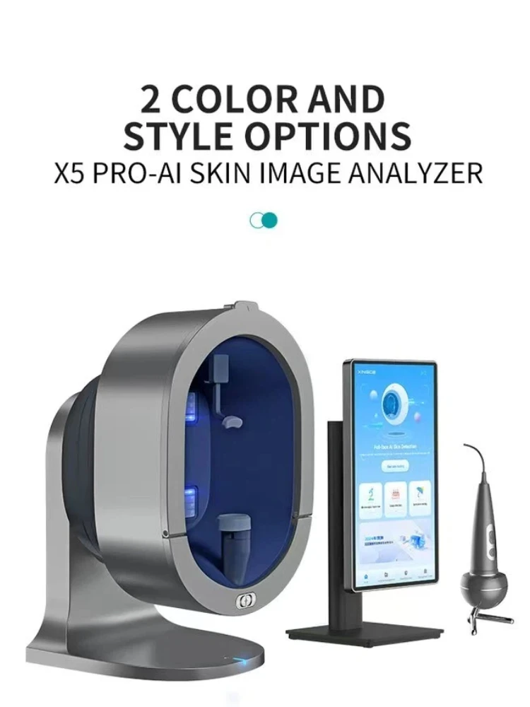 5 Pro-AI Skin ImageAnalyzerDigitalização multiespectral de corpo inteiro para equipamentos de beleza Analisador de couro cabeludo multilíngue 15,6 polegadas 21,5 polegadas
