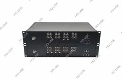 Convertidor de fibra SDI de 12G, de modo único conector LC, 10KM con Audio XLR y receptor transmisor Ethernet