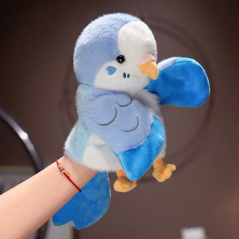 Bird Soft Stuffed Toy Doll Parrot Cosplay Plush Doll Educational Toys Kawaii Cockatiel/Budgerigar/Monk Parakeet Hand Puppet