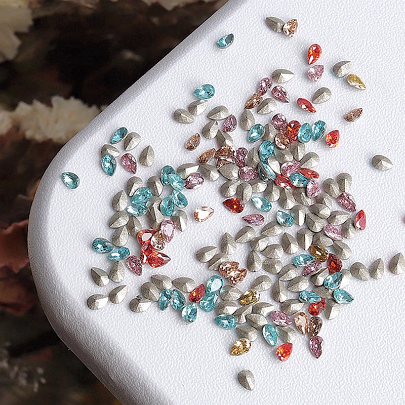 

40 шт. мини 3D циркон украшения для ногтей стразы маркиза брикет алмазные аксессуары для ногтей маникюрные принадлежности материал