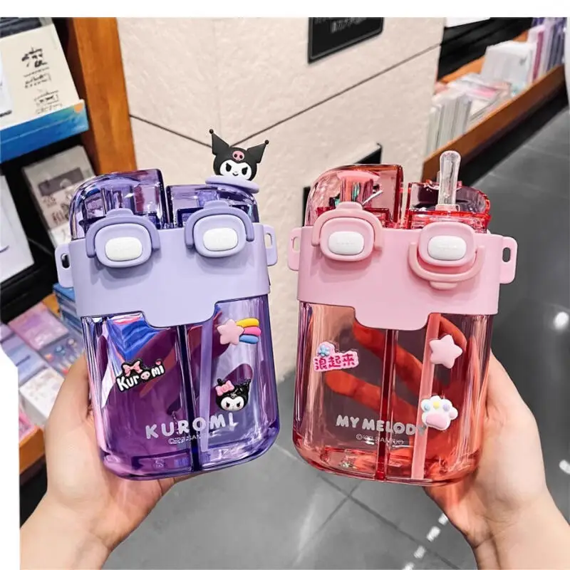 

Горячая чашка для питья Sanrio Hello Kitty Kawaii, модный подарок в стиле аниме, студенческий двойной напиток, портативный герметичный уличный чайник, новый