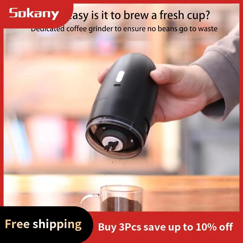 

HIM-портативная электрическая кофемолка, регулируемый шлифовальный диск, перезаряжаемый, подходит для дома и путешествий