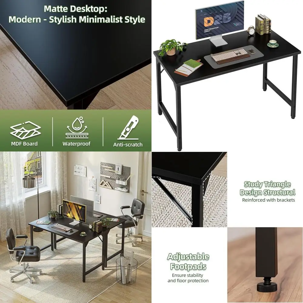 

Компактный домашний офисный стол 40x40 см для учебы и игр, с регулируемыми ножками, элегантный черный цвет