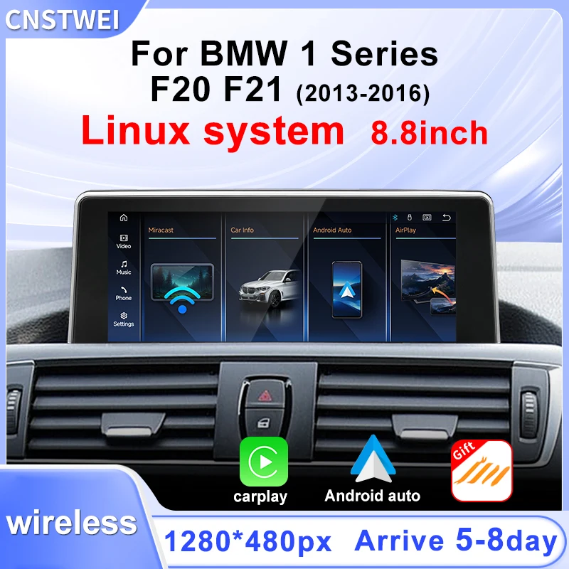 Linux System 8.8inch Display Touch Screen For BMW 1/2 Series F20 F21 F22 F87 NBT EVO Wireless Carplay Android Auto Car Player BT