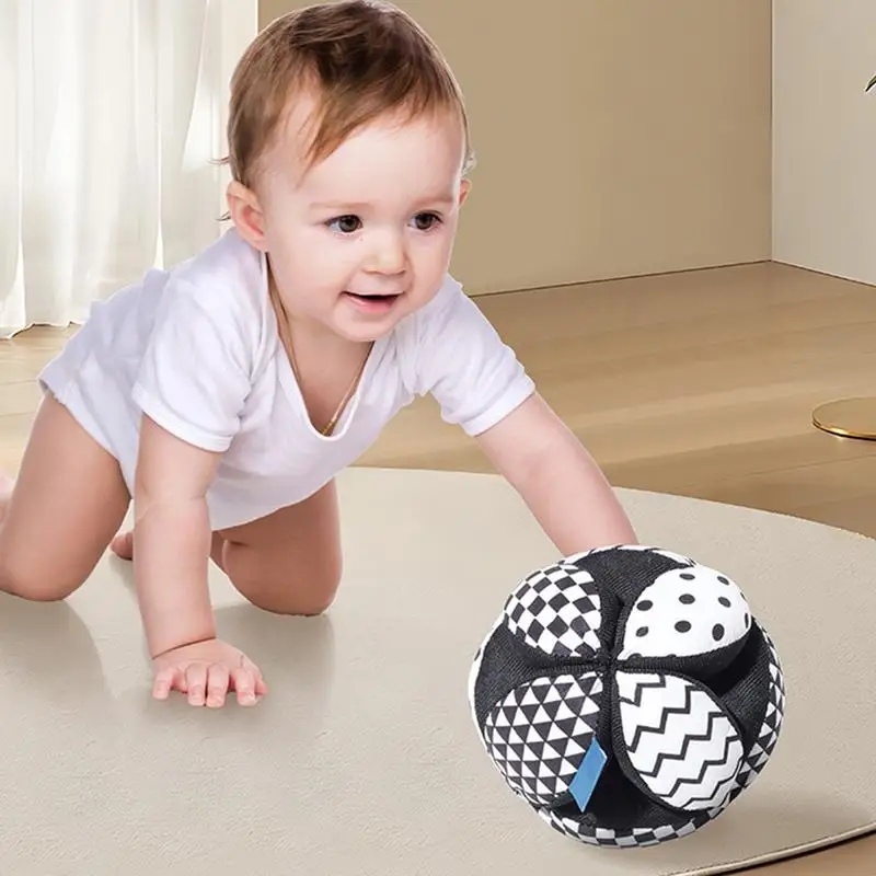 

Soft Textured Ball Toy Develop Baby's Senses Toy Kids Clutch Ball Toys Children Black And White Interactive Sensory Ball