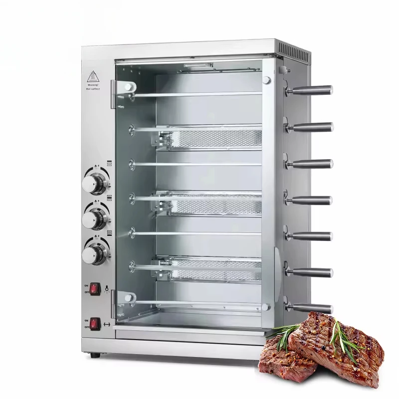 

7-Layer Stainless Steel Vertical ChickenGas Commercial Restaurant Oven Grill Chicken