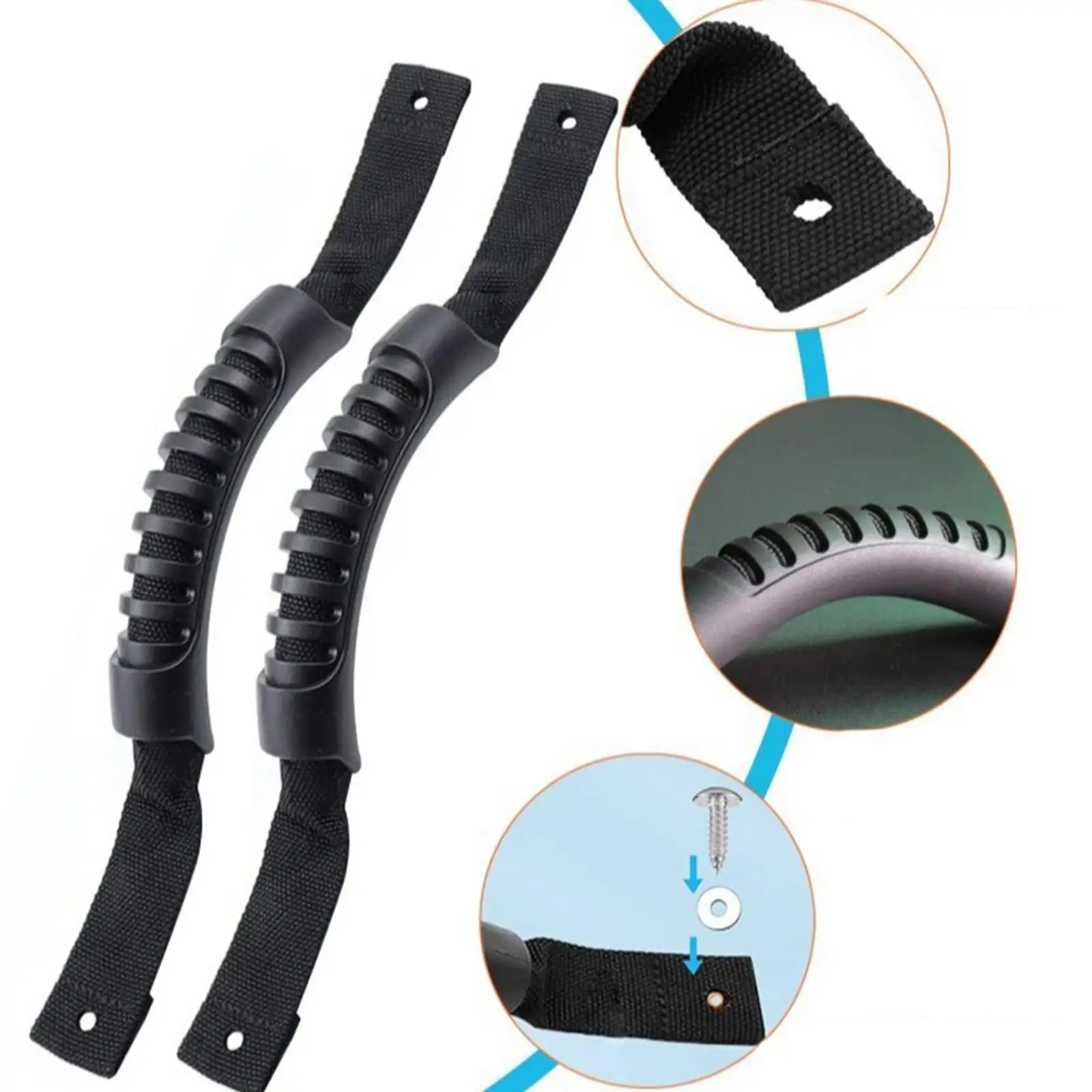 4 個カヤックキャリーハンドルポータブルプレミアム取り付け簡単実用的な長さ 20 センチメートルアクセサリーボートカヤックスーツケースカヌー