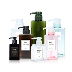 Travel Bottles Liquid  Refillable Soap Dispenser Bottle Multiple Capacities Empty Press Type Shampoo Body Wash Lotion Bottle Ba