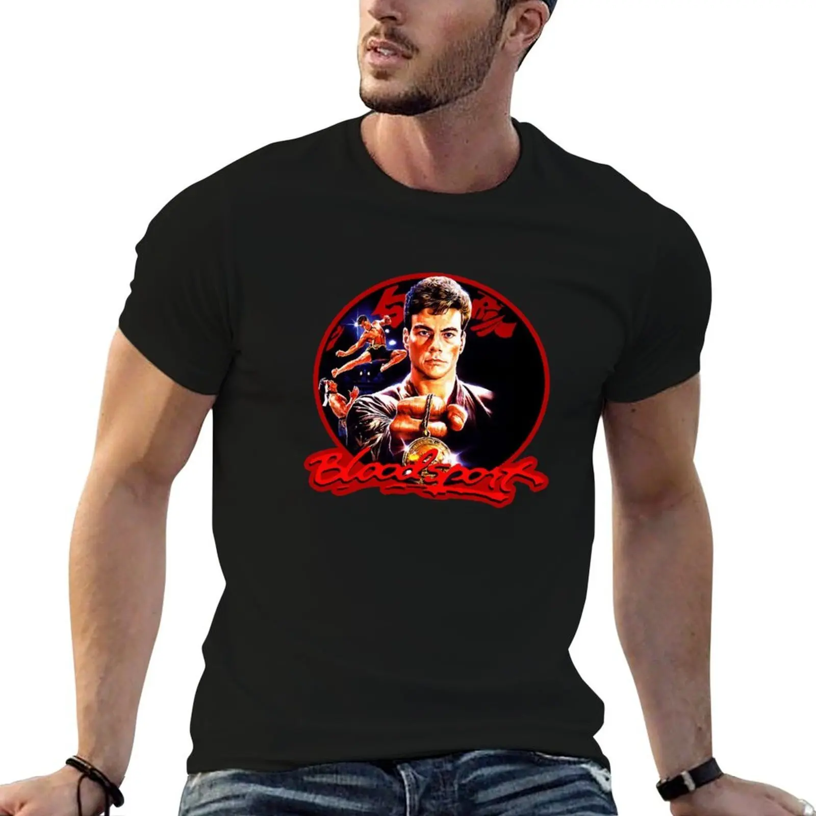 Van Damme Blood Sport T-Shirt vintage anime shirt topping t shirt men 100℅ cotton