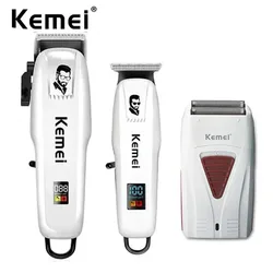 Kemei KM-PG809A KM-PG232 LCD USB Charging Hair Clipper Adjustable Professional Cutting Machine KM-3382 Shaver Trimmer For men