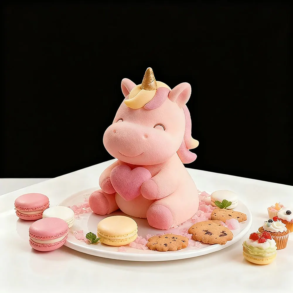 

Cute Unicorn Horse Silicone Mold DIY Aroma Gypsum Candle Plaster Soap Clay Resin Silicone Chocolate Fondant Mold