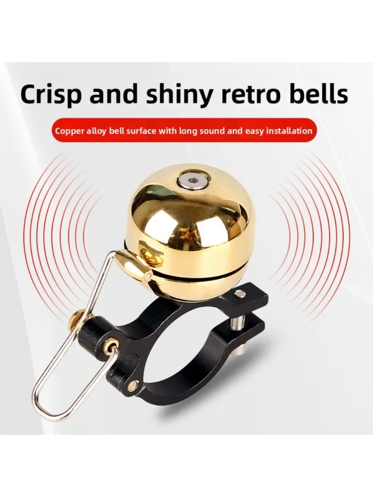 AliExpress NONE Bicycle copper bell, bicycle bell, retro copper bell, small bell, mountain bike horn, fixed-gear bicycle riding equipment