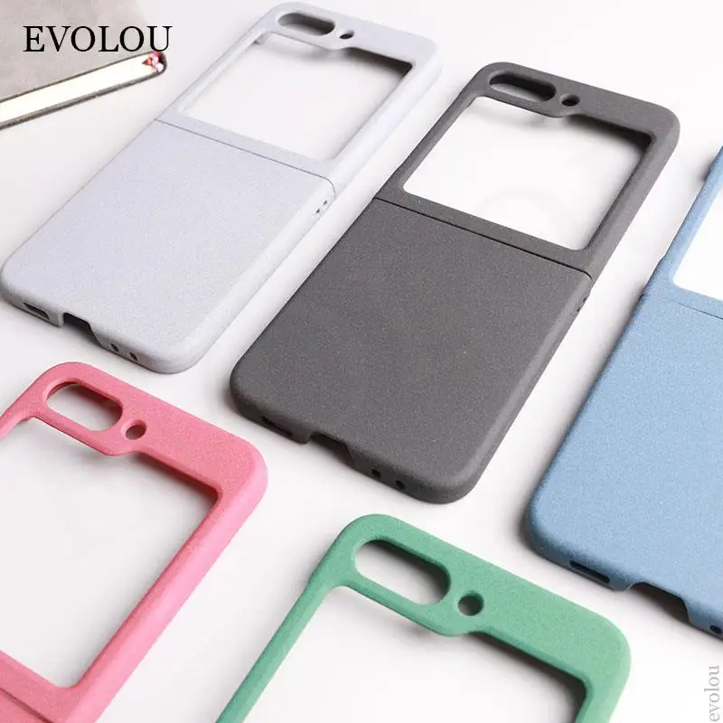 Sandstone Matte Hard PC Case For Samsung Galaxy Z Flip 5 4 3 Ultra Thin Shockproof Protect Cover For Samsung Z Flip5 W23 Flip