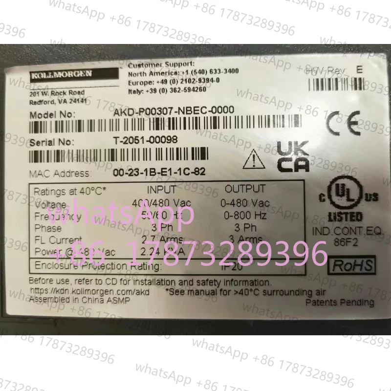 

Nuovo Driver 2000W AKD-P00307-NBEC-0000 per una consegna veloce