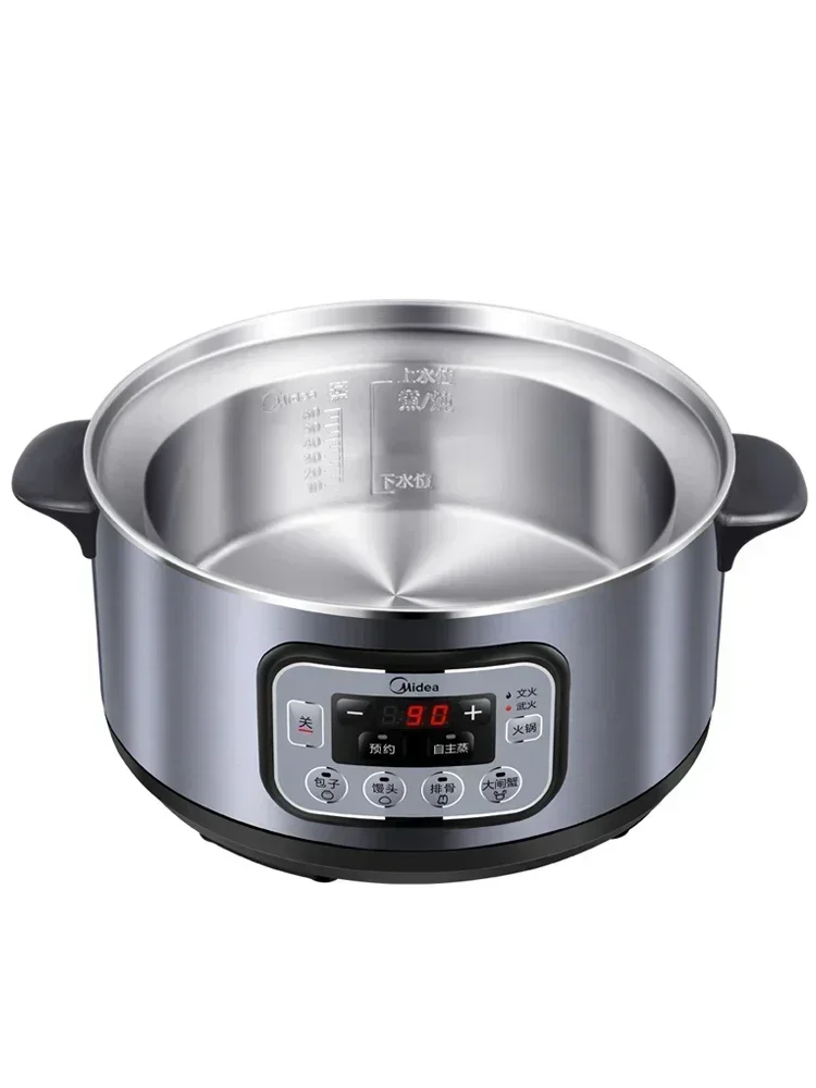 جهاز بخار كهربائي متكامل متعدد الوظائف ، فولاذ مقاوم للصدأ ، ثلاث طبقات ، جديد