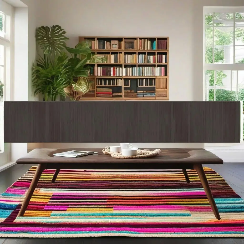 Dark Brown Rectangular Bamboo Rug 70x400 cm - Eco-Friendly Home Decor