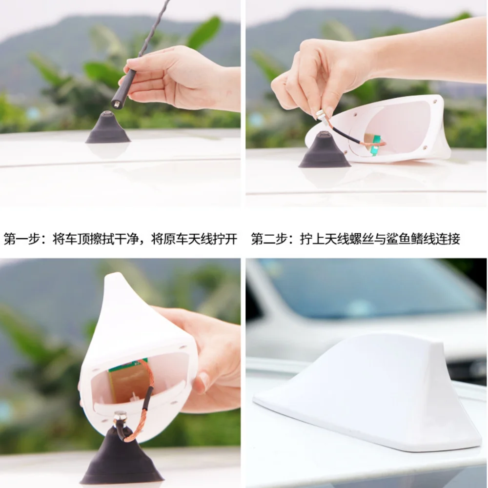 Carbon Fiber Universal Car Shark Fin Antenna for Kia Rio K2 Sportage Soul Mazda 3 6 CX-5 Lada Skoda Octavia