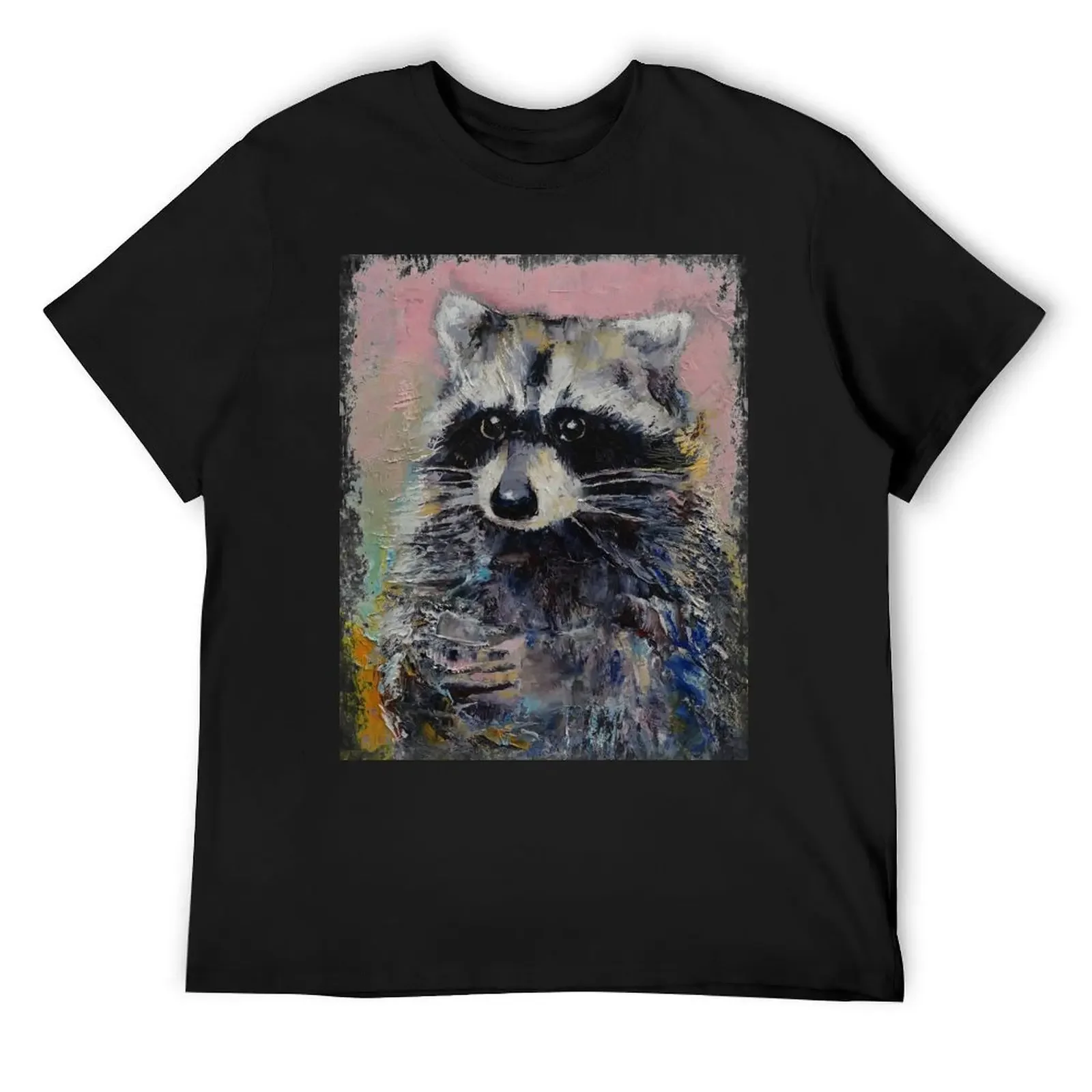 

Raccoon T-Shirt cheap stuff Man t-shirt aesthetic clothes mens cotton t shirts